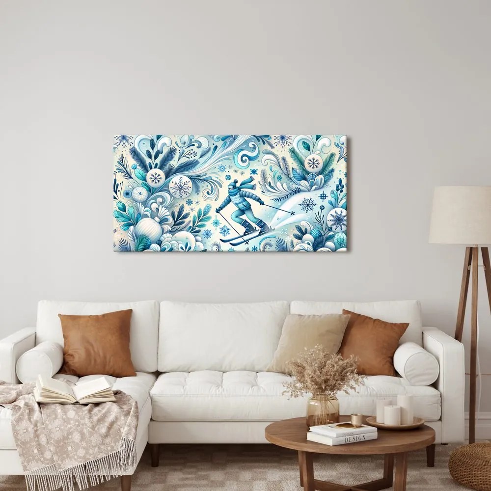 Quadro su tela – Paesaggio invernale blu
