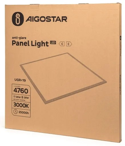 Aigostar - Pannello LED da incasso 28W/230V 3000K 59,5x59,5 cm