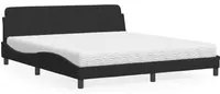 Letto con Materasso Nero 180x200 cm in Velluto 3208453