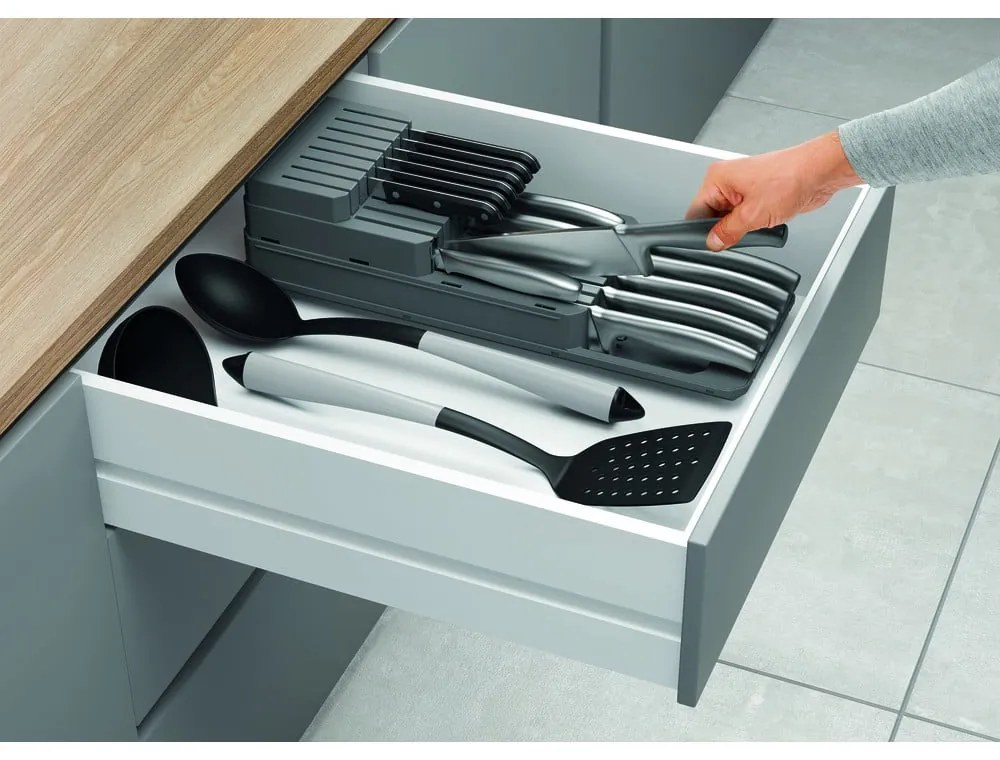 Sistema di stoccaggio dei coltelli grigio - Metaltex