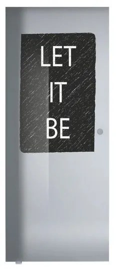Anta per porta scorrevole Let It Be in vetro nero L 88 x H 215 cm sp.8 mm sinistra