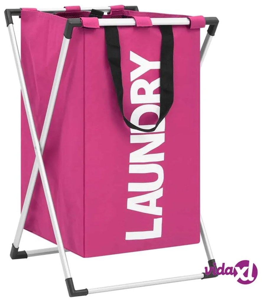 vidaXL Portabiancheria Rosa
