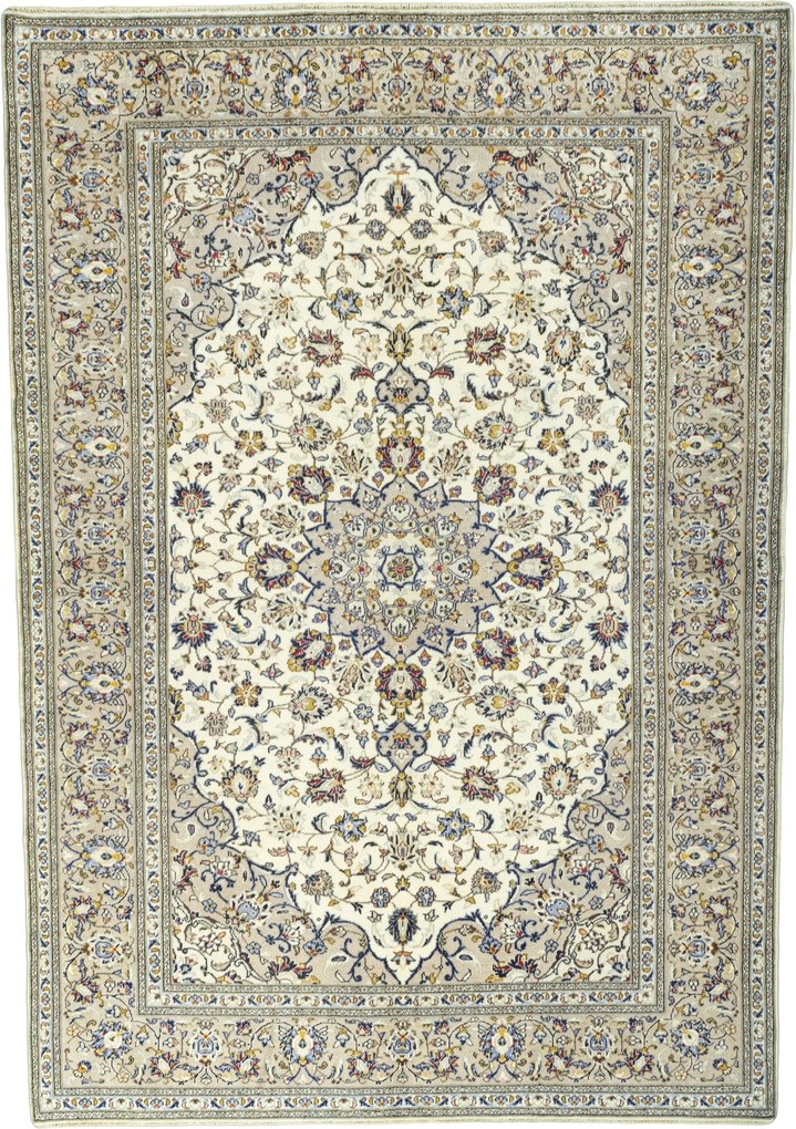 Kashan Tappeto persiano 300 x 210 Beige (Iran) Annodato A Mano