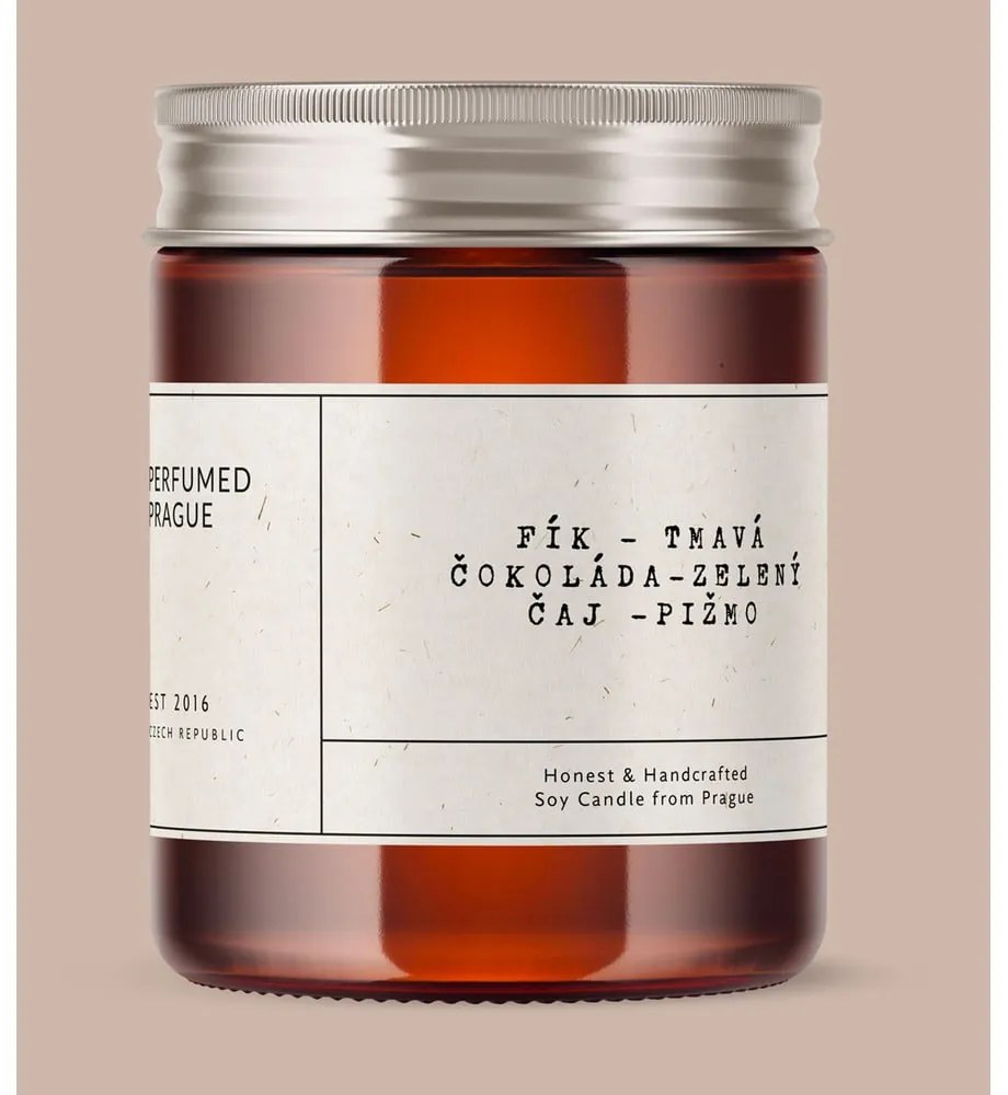 Candela in cera di soia profumata tempo di combustione 40 h #44 Chocolate, Fig, Musk – Perfumed Prague