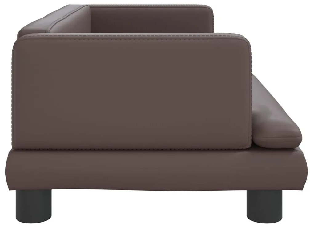 Divano per bambini marrone 80x45x30 cm in similpelle