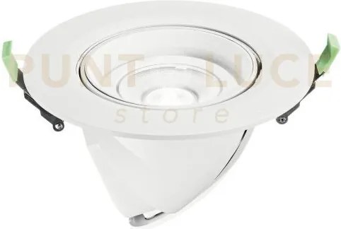 Incasso led delta bianco e silver cob 38w 4300lm cct 3000k / 4000k ...