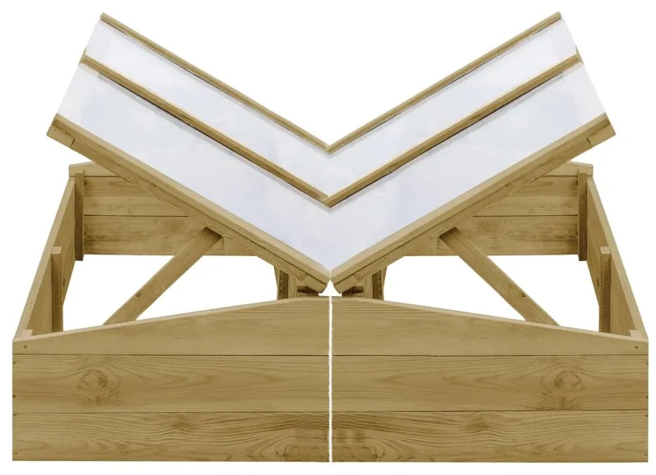 Serre 2 Pz İn Legno Di Pino Impregnato 100x50x35 Cm /