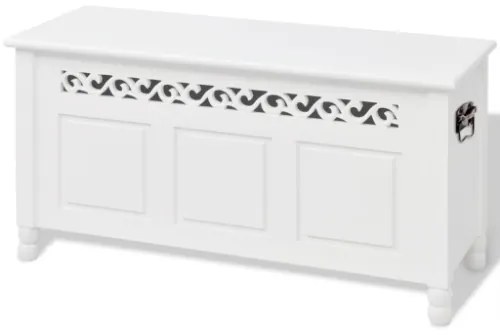 Cassapanca in Stile Barocco MDF Bianca