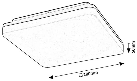 Rabalux 7250 - Plafoniera da bagno a LED PERNIK LED/24W/230V IP54