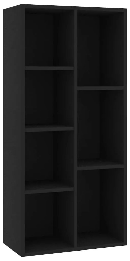 Libreria Nera 50x25x106 cm in Legno Multistrato