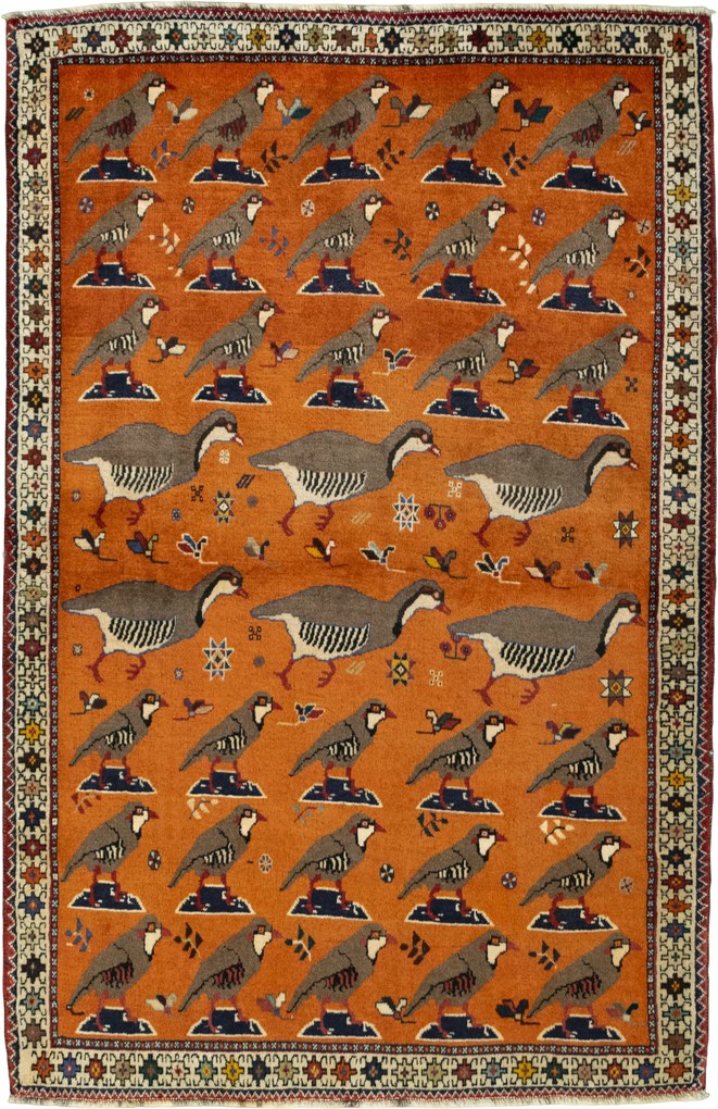 Gabbeh Tappeto persiano 130 x 200 Giallo (Iran) Annodato A Mano