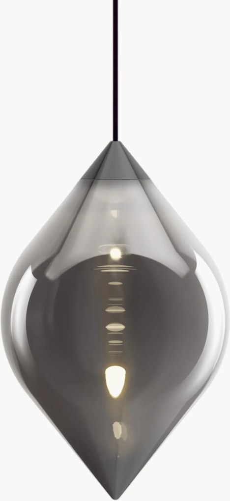 Lampada a sospensione in vetro soffiato con luce regolabile Flare