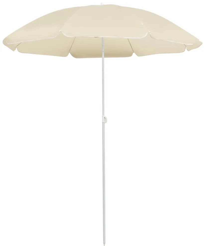 Ombrellone Da Esterni Con Palo İn Acciaio 180 Cm Sabbia /