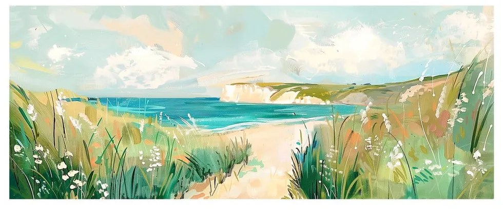 Dipinto 60x150 cm Gouache Sea – Styler