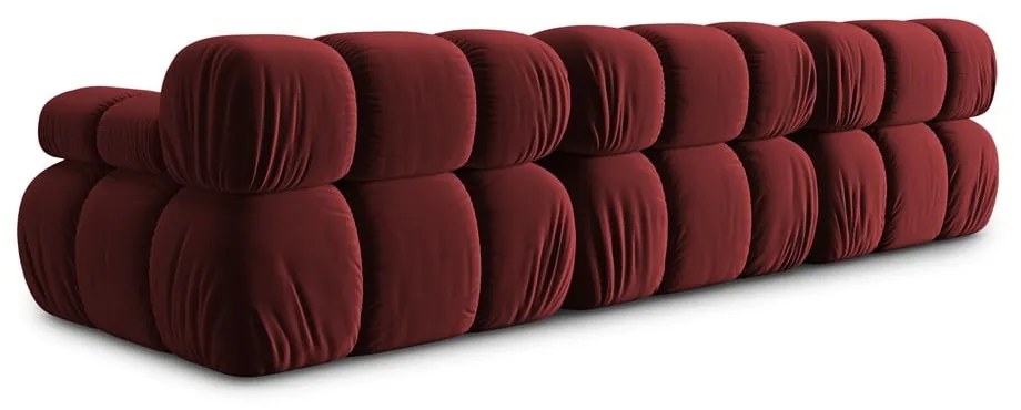 Divano in velluto rosso 282 cm Bellis - Micadoni Home