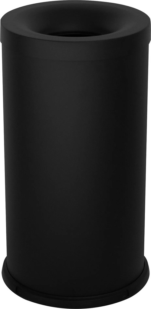 Pattumiera Gettacarte Ø31xh72 cm Autoestinguente In Acciaio Verniciato Nero...