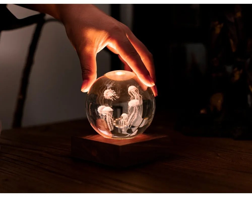 Decorazione luminosa marrone scuro con ricarica USB Amber – Gingko