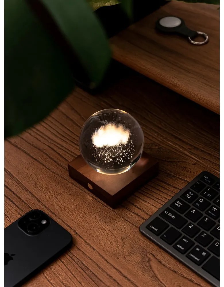 Decorazione luminosa marrone scuro con ricarica USB Amber – Gingko