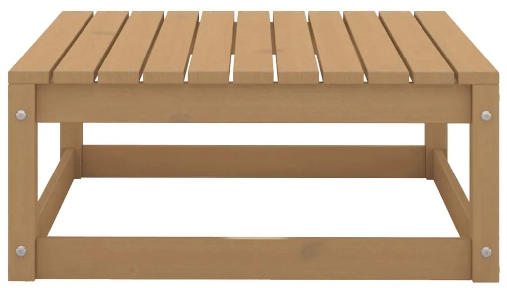 Set Divani da Giardino 7 pz Miele in Legno Massello di Pino