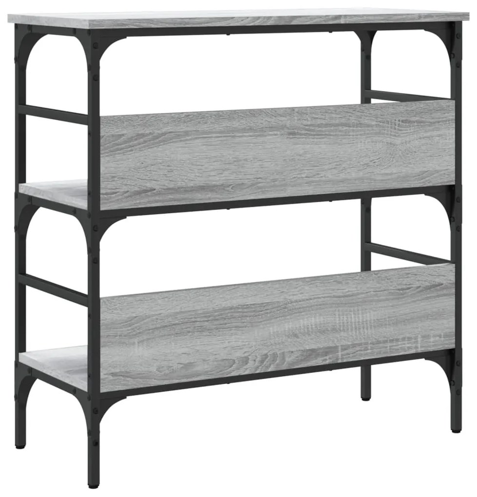 Tavolino Consolle Grigio Sonoma 75x32x75cm in Legno Multistrato