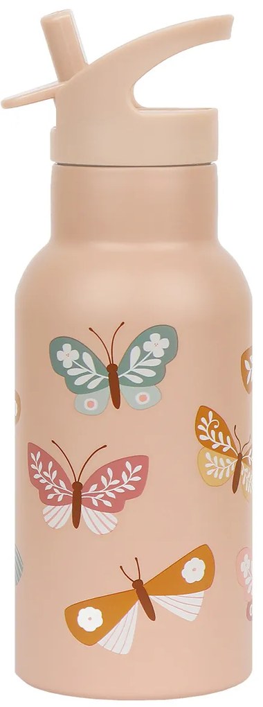 A Little Lovely Company - borraccia in acciaio inox, 350 ml - farfalle