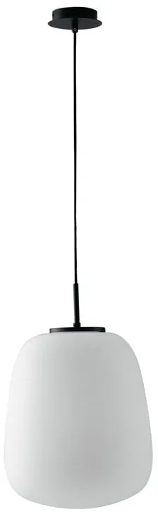 Lampadario Neoclassico Tolomeo nero paralume bianco E27 Ø39cm LUCE AMBIENTE DESIGN