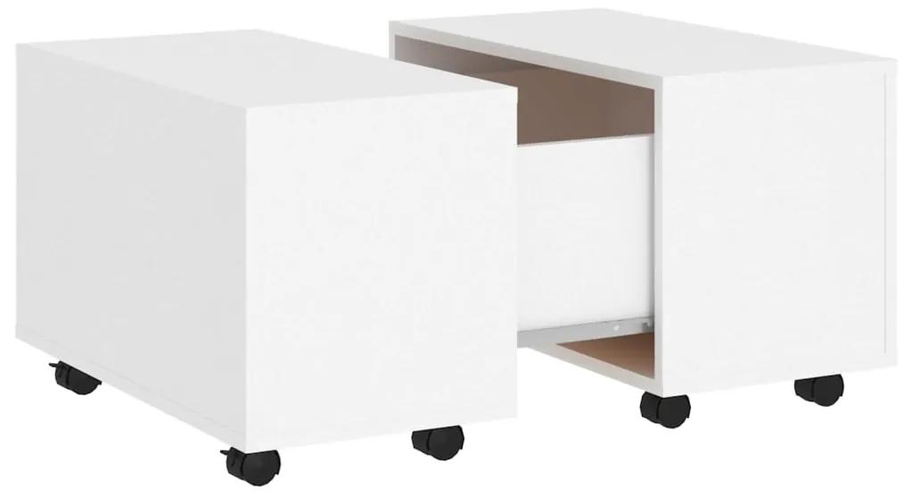 Tavolino da salotto bianco 60x60x38 cm in truciolato