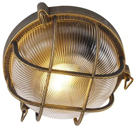 Lampada da parete e soffitto oro/ottone rotonda IP44 - Noutica