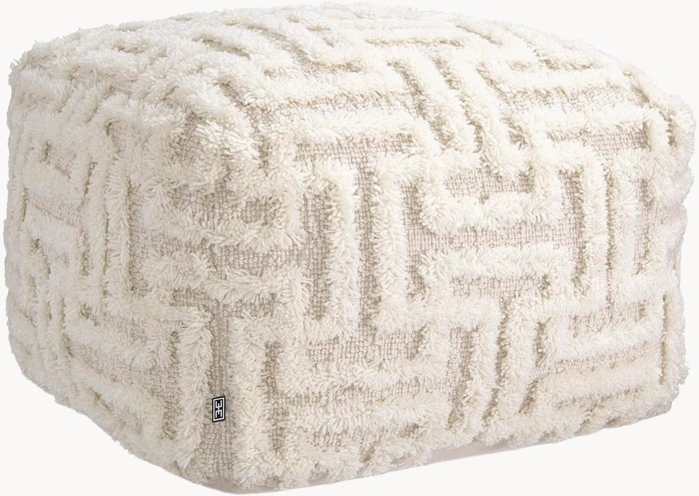 Pouf in lana fatto a mano Amphion