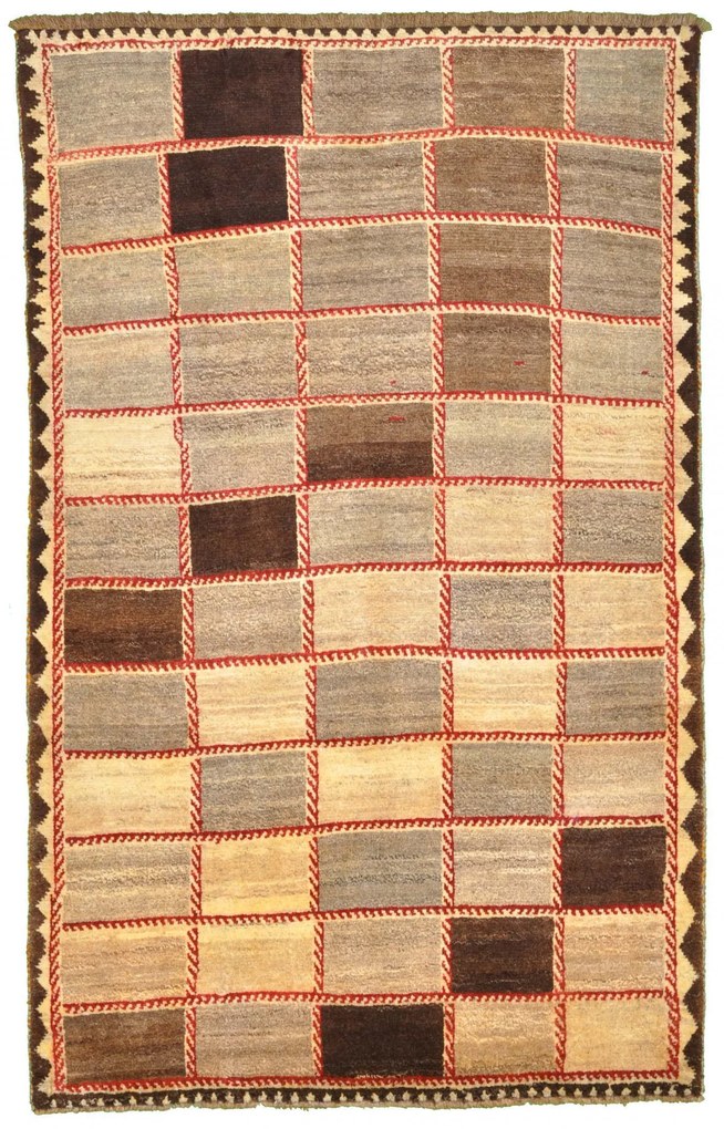 Gabbeh Tappeto 200x120 Beige (Iran) Annodato A Mano