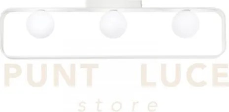 Plafoniera roxy bianca 3 luci attacco g9 80x10x20,5cm in alluminio ...