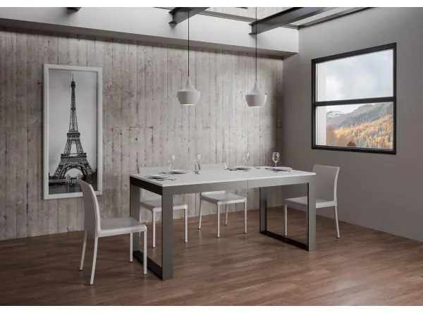 Tavolo TECNO EVOLUTION 160 allungabile fino a 264 cm BIANCO FRASSINO
