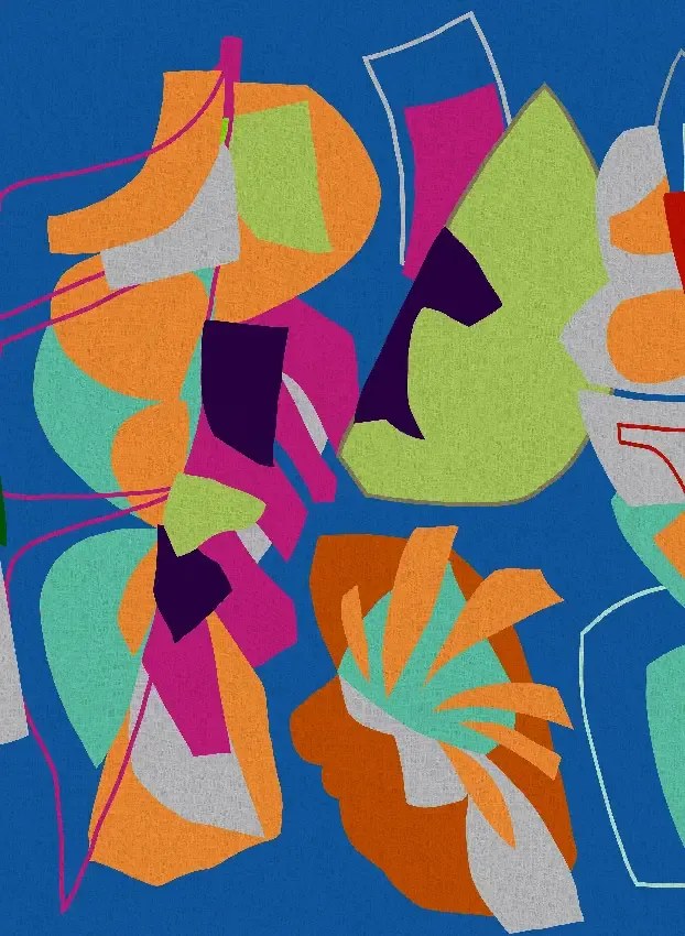 Jannelli & Volpi Wandbild Nizza - Blue Panel 1