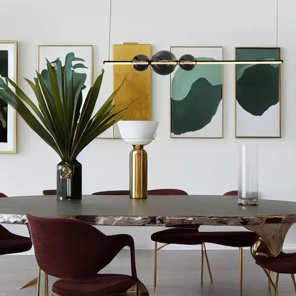 Lampadario LED a sospensione con filo KUGEL LED/30W/230V nero