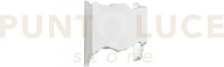 Applique a parete hekla bianca 1 luce attacco g9 14x7x12cm in gesso...