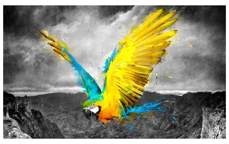 Fotomurale  Exotic parrot  Colore Azzurro, Dimensioni e Misure 450x270