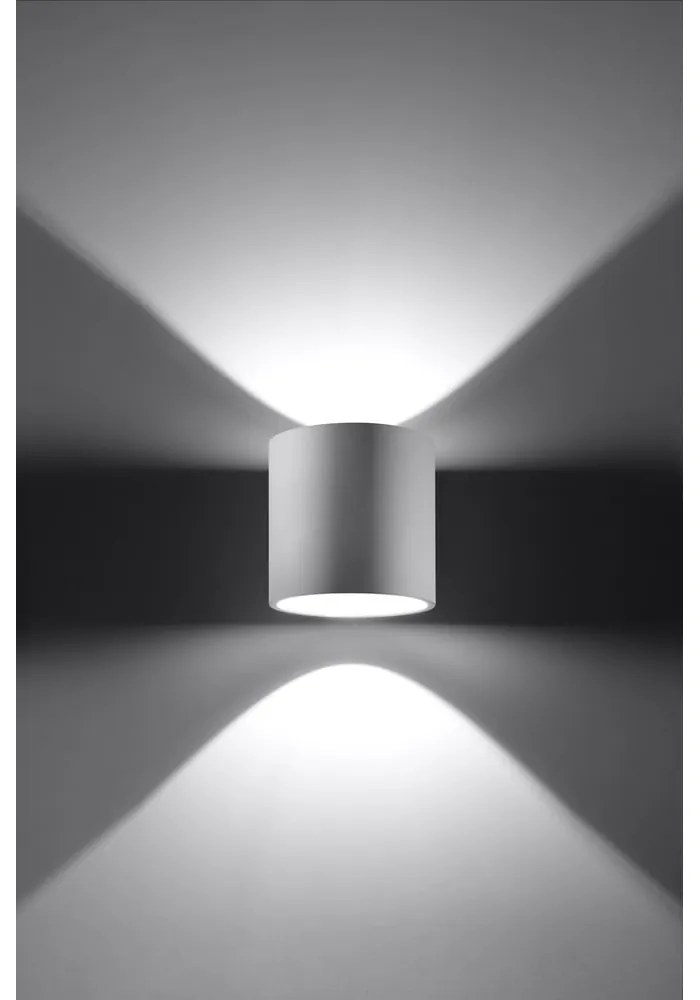 Lampada da parete bianca ø 10 cm Roda – Sollux