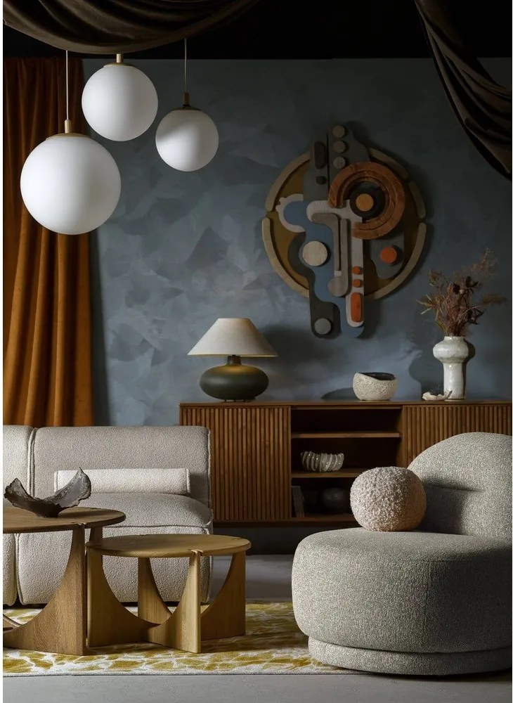 Poltrona grigia/marrone Ovo – Miuform