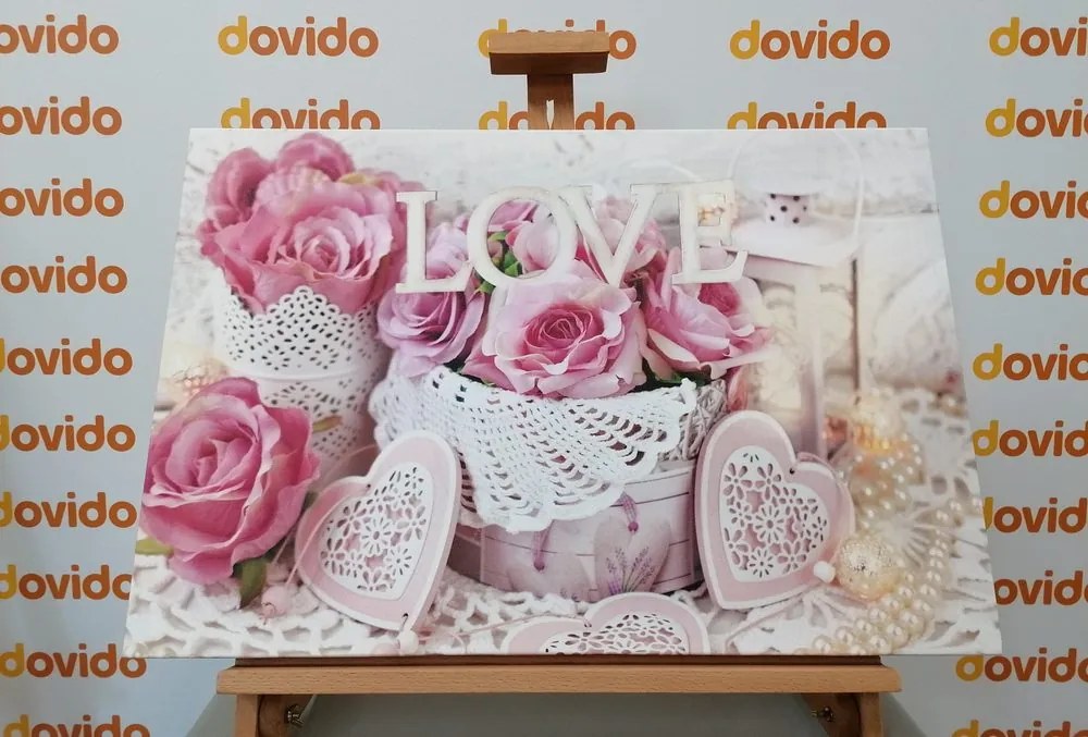 Quadro su tela – Decorazione romantica in stile vintage