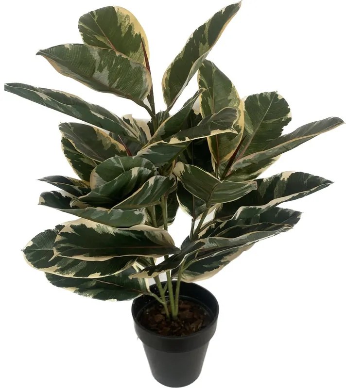 Pianta artificiale senza vaso Ficus in vaso colore verde H 125 x Ø 17 cm