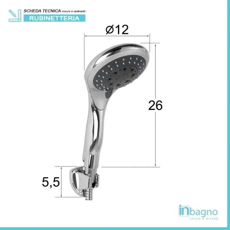 Set doccia incasso Prima completo di doccino e miscelatore monocomando