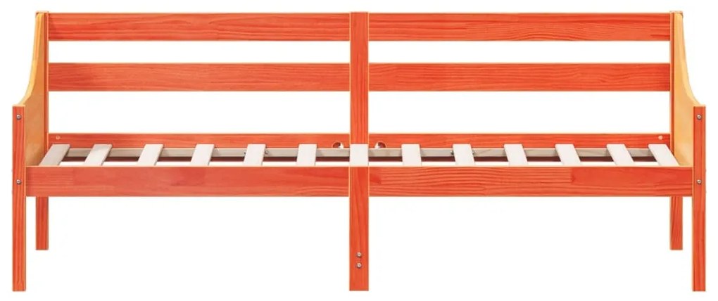 Dormeuse marrone cera 100x200 cm in legno massello di pino