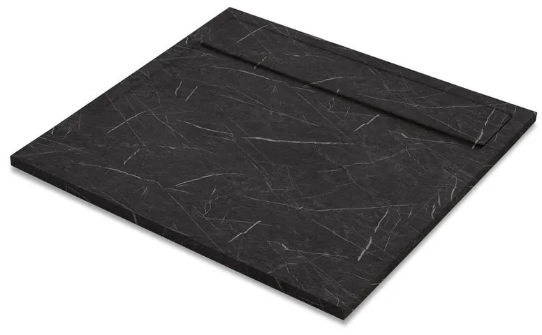 Piatto doccia SENSEA in resina Neo  nero L 90 x L 90 x H 3 cm opaco effetto marmo