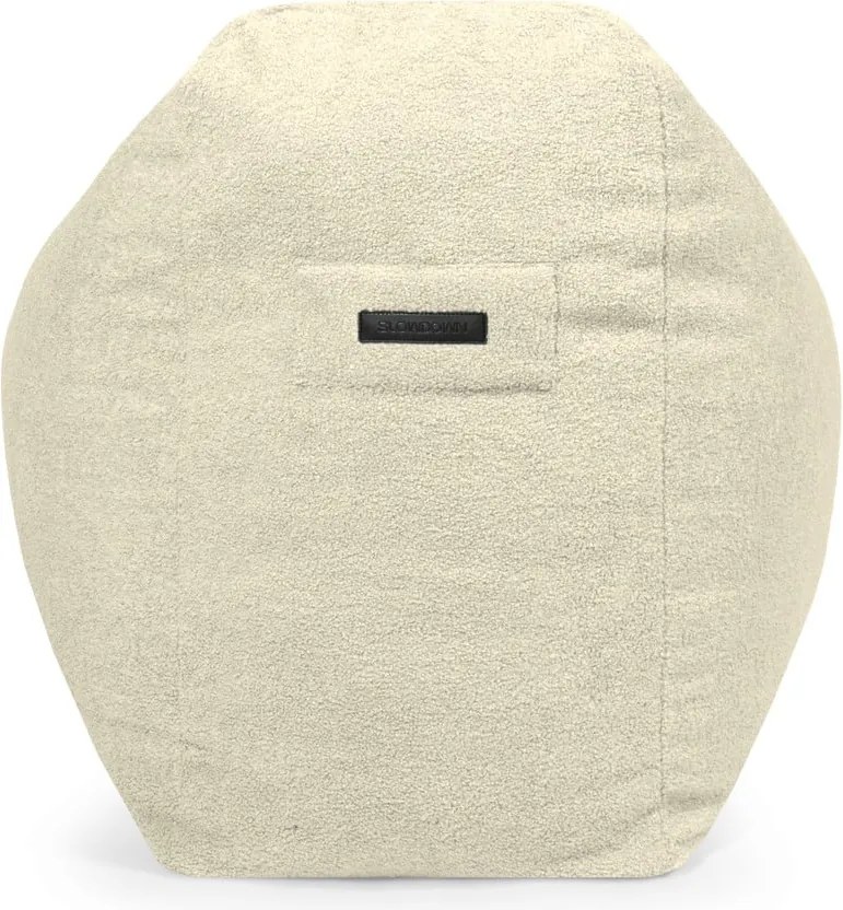 Puof a sacco grigio chiaro con rivestimento in bouclé Snug Long 140 – SLOWDOWN
