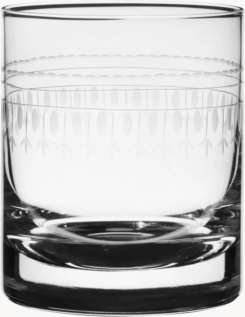 Set di 2 bicchieri da whisky in cristallo soffiato Ovals