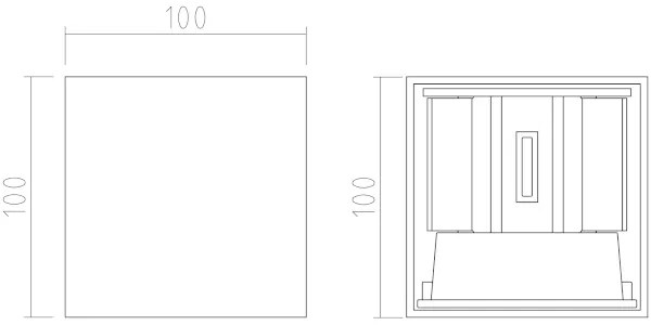 APLED - Applique a LED da esterno CUBE 2xLED/3W/230V IP65