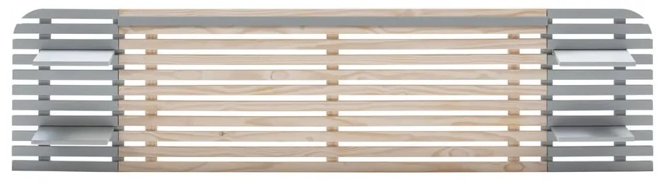 Testiera in pino grigio chiaro/naturale 240x62 cm Dimas - Marckeric