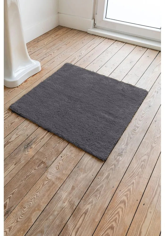 Tappeto da bagno in cotone grigio Luca, 60 x 60 cm - Tiseco Home Studio