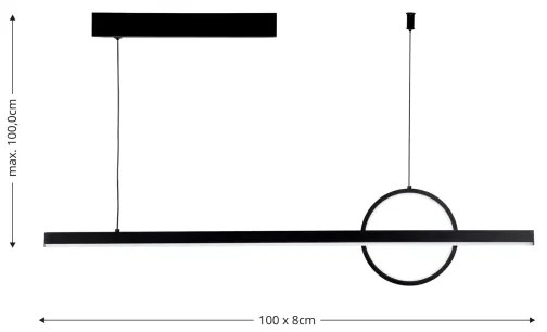 Brilagi - Lampadario LED dimmerabile NIVIO 20W 230V 3000-6000K con DO