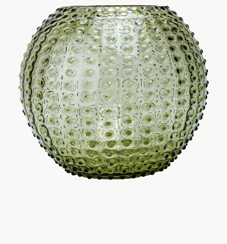 Vaso fatto a mano con rilievo Hobnail Globe, alt. 22 cm